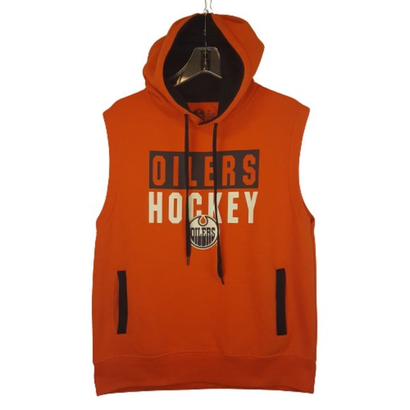 Vintage OILERS STORE EXCLUSIVE Hoodie Small US S NHL Edmonton Oilers Sleeveless - Picture 16 of 16